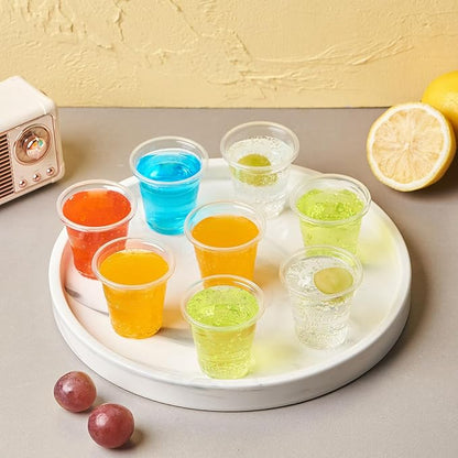 500 Pack 3.5 OZ Clear Plastic Cups, Small Disposable Mouthwash 3.5 Ounce Bathroom Cups (Formerly FULING)