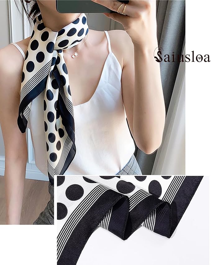 Neck Scarf For Womens Silky Head Scarves Hair Bandanas Square Scarf Fashion Accessories lightweight