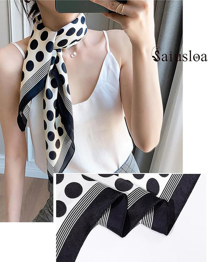 Neck Scarf For Womens Silky Head Scarves Hair Bandanas Square Scarf Fashion Accessories lightweight