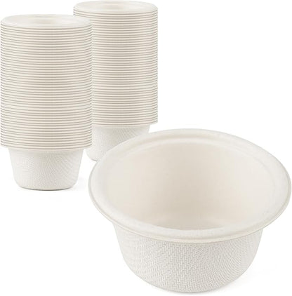 Mat Board Center, 2 oz Bagasse Compostable Cups,Sugarcane Fiber Material, White, 2000-Pack
