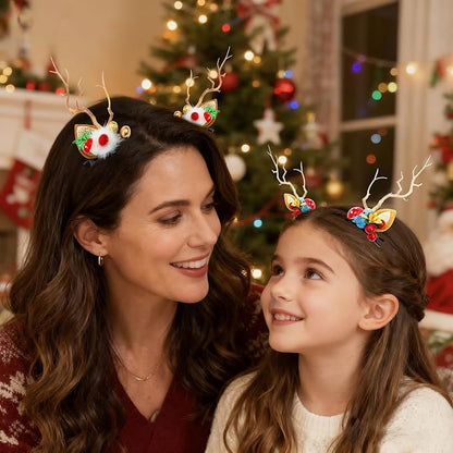 TOECWEGR Christmas Reindeer Antlers Headband Hair Clips Hair Hoop Girl Holiday Beauty Headdress