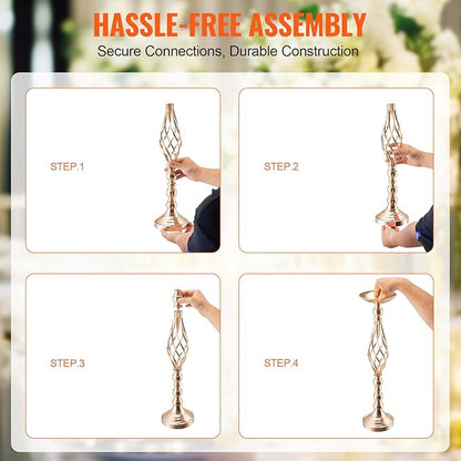 VEVOR Metal Wedding Centerpiece Gold,Candlestick,20PCS 58cm/22.83”