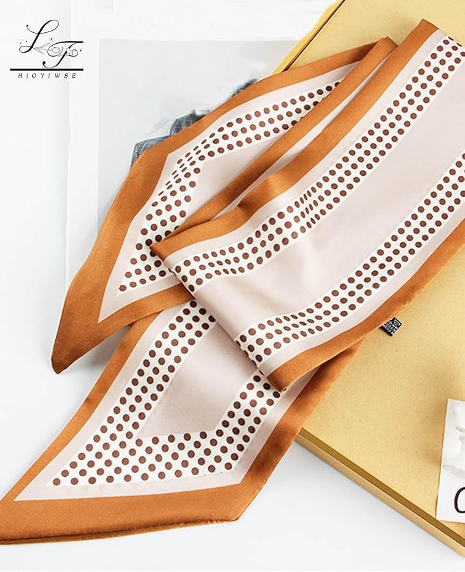 Head Scarf Hair Neck Scarves For Women Purse Bag Scarfs For Handbags Silky Long Thin Satin Headscarf Fashion