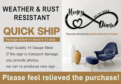 Custom Infinity Signs, Personalized Wedding Presents, Infinitys Wedding Present, Personalized Valentines Day Presents, Infinitys Heart Sign, Love Wall Decor Signs, Metal Name Sign