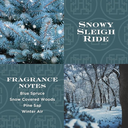 Snow Sleighride 18 oz 4-Wick Candle by HomeWorx | Cozy Aromatherapy | Long-Lasting Fragrance | Winter Home Decor Essential