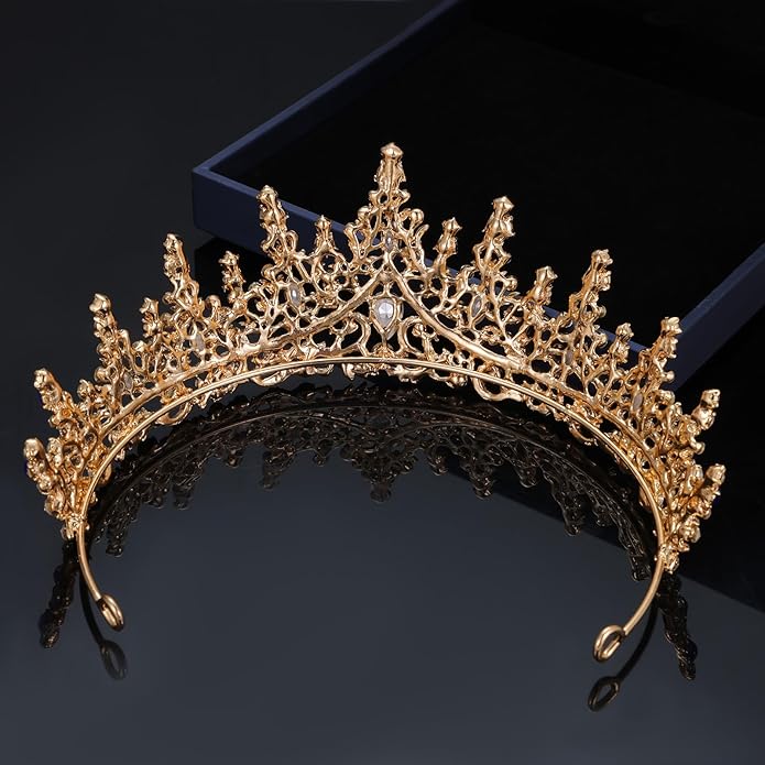 Kamirola Tiaras and Crowns for Women,Tiaras Earrings Necklace, Crystal Bridal Jewelry Set (TR48)
