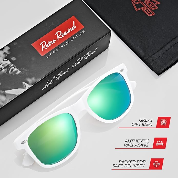Retro Rewind Polarized Sunglasses for Men and Women - UV Protection Classic Sun Glasses