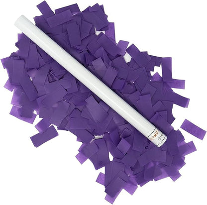 Ultimate Confetti Wand 14 inch Confetti Launcher Wand, Purple, 8 Pack - Great for Parties, Weddings and Events Tissue, Metallic and Biodegradable Options