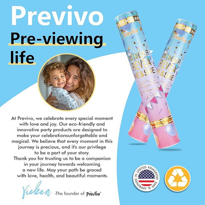 Previvo Gender Reveal Holiday supplies confetti (6PCS-Blue)