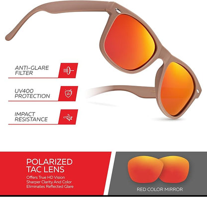 Retro Rewind Polarized Sunglasses for Men and Women - UV Protection Classic Sun Glasses