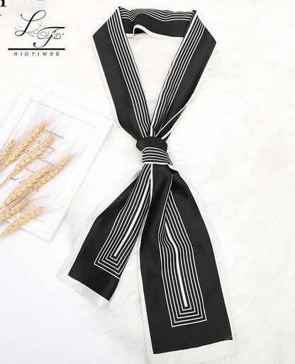 Head Scarf Hair Neck Scarves For Women Purse Bag Scarfs For Handbags Silky Long Thin Satin Headscarf Fashion