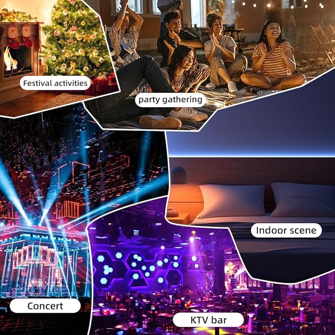 Party Lights Dj Disco Light Disco Ball Stage Strobe Lights RGB/LED Projector Sound Activated with Remote Control for Parties Xmas Club Bar Gift Birthday Rave，Film Stage Lighting Apparatus.