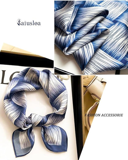 Neck Scarf For Womens Silky Head Scarves Hair Bandanas Square Scarf Fashion Accessories lightweight