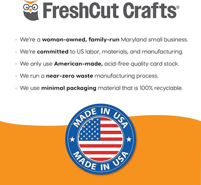 240 Pieces Star Cutouts, 2-Sided US Made Card Stock Punch Out White Stars for Bulletin Boards, Classroom Decor, Back to School DIY Craft Projects, Party Decoration, Hollywood Themed Events