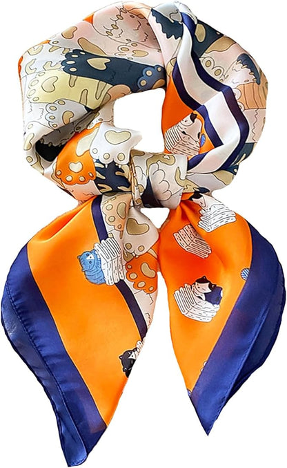 Neck Scarf For Womens Silky Head Scarves Hair Bandanas Square Scarf Fashion Accessories lightweight