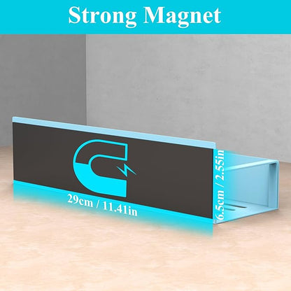 4 Pack Magnetic Spice Storage Rack Organizer for Refrigerator and Oven, Blue Fridge Organizers and Storage