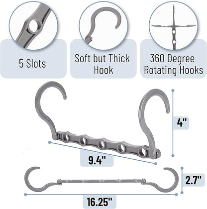 Mr. Pen Space Saving Hangers - 8 Pack Mixed Color Space Saver Shirt Hangers, Black, Gray, White
