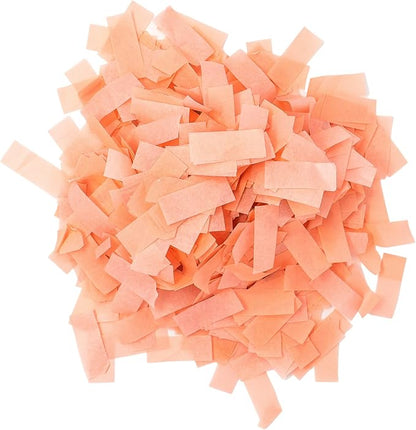 UV Glow Biodegradable Tissue Confetti, Orange Color – Ultimate Confetti Fluttering Tissue Paper for Confetti Cannon and Launcher Use, Table Decorations, and More (20 Handfuls per Bag, 1 lb)