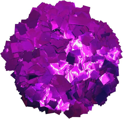Ultimate Confetti, Fluttering Purple Mylar Shiny Foil Metallic Confetti Squares - Lightweight and Slow-Falling Party Confetti for Cannon and Launcher Use - Best for Celebrations - 1 lb, 16 oz