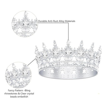 Queen Crown Birthday Crowns for Women, Birthday Girl Sash, Birthday Tiara for Women Set, Princess Rhinestone Birthday Girl Headband Birthday Gifts for Women, Sweet Happy Accessories