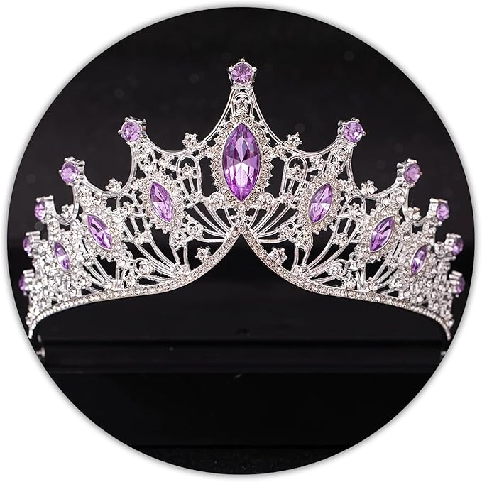 TAROSE Silver Tiaras for Women and Girls, Crystal Gold Crowns for Women, Hair Accessories for Bride/Halloween/Prom/Birthday