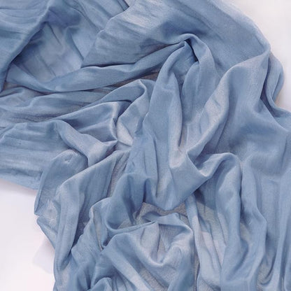 MLMC 8 Pack Dusty Blue Table Runner 10ft Boho Gauze Cheesecloth Table Runner 35x120 Inches Rustic Cheese Cloth Centerpiece for Wedding Bridal Shower Baby Shower Party Decor