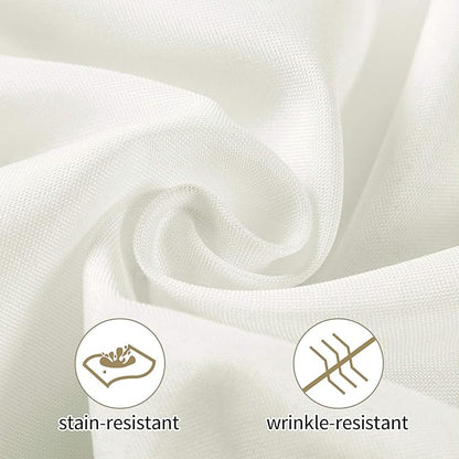 50pcs Polyester Cloth Napkins - 20 x 20 inch Ivory Dinner Washable Napkins with Hemmed Edges for Restaurant/Wedding/Hotel(50,Ivory)