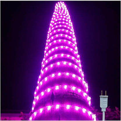 Russell Decor LED Rope Lights for Valentine's Day Holiday Party Wedding Seasonal Christmas Decoration Super Bright and Flexible Lights (Pink, 60ft)