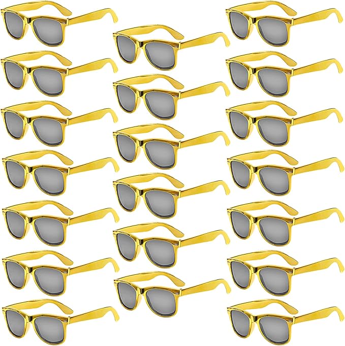 Pibupibu 10/20 Packs Adults Wholesale Neon Colors Square Retro Style Party Favors Sunglasses