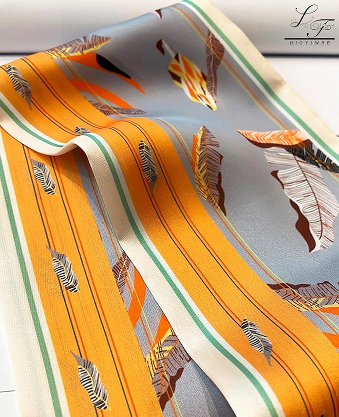 Head Scarf Hair Neck Scarves For Women Purse Bag Scarfs For Handbags Silky Long Thin Satin Headscarf Fashion
