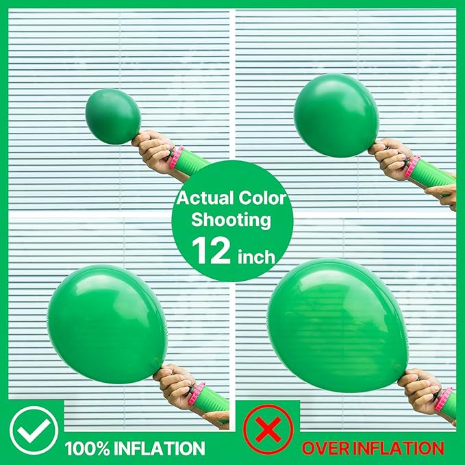 PartyWoo Green Balloons 50pcs 5 Inch Green Latex Helium Balloons for Birthday Baby Shower Graduation Engagement Wedding Dinosaur Jungle Golf Football Baseball Theme Party Decorations Green-Y24