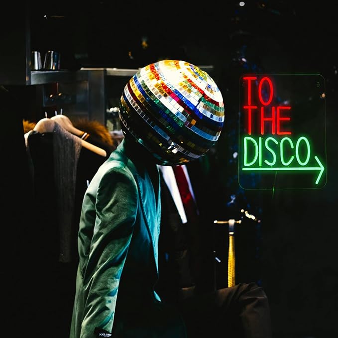 To The Disco Neon Sign Disco LED Neon Light for Wall Decor USB Powered Arrowhead Tag Led Light Sign Dimmable Neon Light Sign for Disco Bar Music Bar Bedroom Party