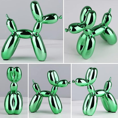 Balloon Dog Sculpture Modern Home Decor Collectible Figurines Funky Statues for Bedroom Trendy Animal Decor for Coffee Table Living Room Decor Art Resin Decor Office Standing Desk Decor