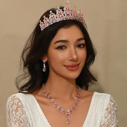 Crystal Tiaras and Crowns for Women - Wedding and Birthday Party Princess Crown Hair Accessories For Wedding, Prom, Pageant Celebration Party A3