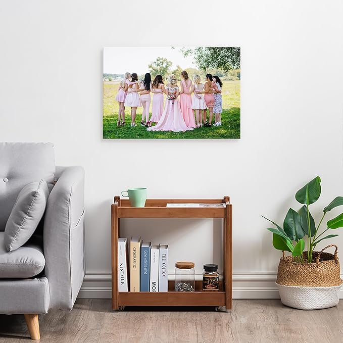 DBLAKI Personalized Custom Canvas Prints - Custom Framed Canvas Prints With Your Photos,Printed Photo To Canvas Wall Art Ideal for Home Decor Gifts Keepsakes 30" x20"