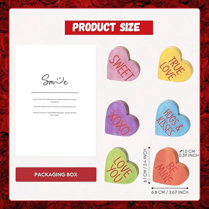Smile Valentine's Day Colorful Heart - Shaped Wooden Block Decor, Be Mine XOXO Sweet, Valentine Indoor Decoration