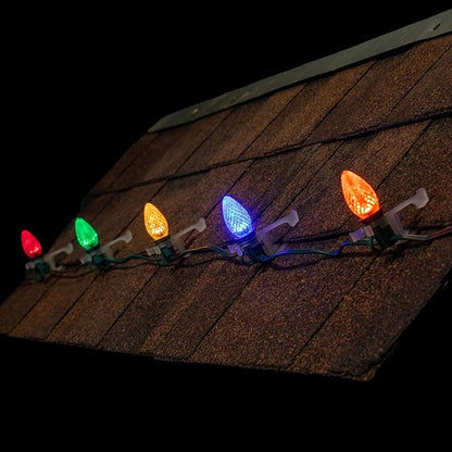 Novelty Lights 20CT Case (500 Bulbs) Faceted Ultra Bright Dimmable Outdoor Christmas LED Replacement Bulbs - Multicolor
