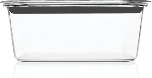 Rubbermaid Brilliance Large Food Storage Container, 9.6 Cup, BPA-Free, Leak-Proof, Clear