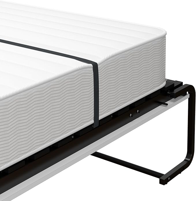 Bestar Claremont 59W Full Murphy Bed in White, Sleeping Arrangement for Multipurpose Area, Bedroom, Guest Room, or Living Room
