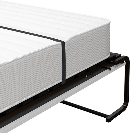 Bestar Claremont 59W Full Murphy Bed in White, Sleeping Arrangement for Multipurpose Area, Bedroom, Guest Room, or Living Room
