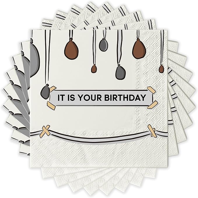 60 PCS It Is Your Birthday Disposable Napkins, The Office Merchandise 2 Ply Paper Napkins Birthday Party Decoration, Party Supplies for The Office TV Show Fans, Coworkers, Family, and Friends