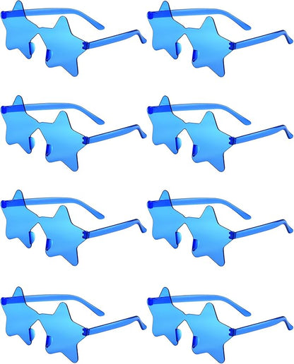 PLULON Star Sunglasses for Women Girls, Color Rimless Star Shaped Sunglasses Bulk for Adults Beach Birthday Swim Pool