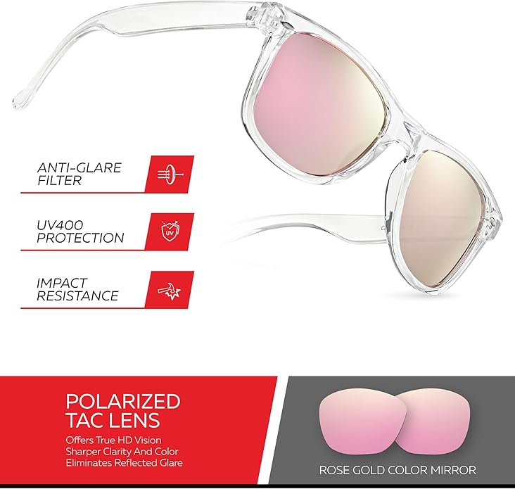 Retro Rewind Polarized Sunglasses for Men and Women - UV Protection Classic Sun Glasses