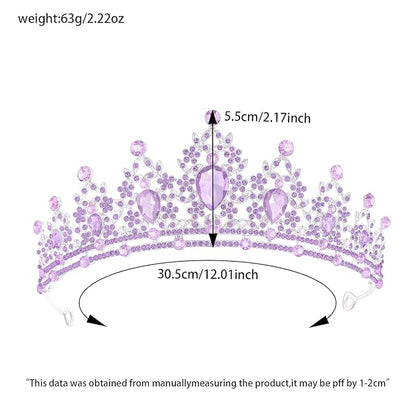 Princess Tiara and Crown for Women Wedding Tiaras for Bridal girls Tiaras and Crystal Crowns Rhinestone Headband Metal Hair Accessories for Costume Birthday Party Prom Gifts