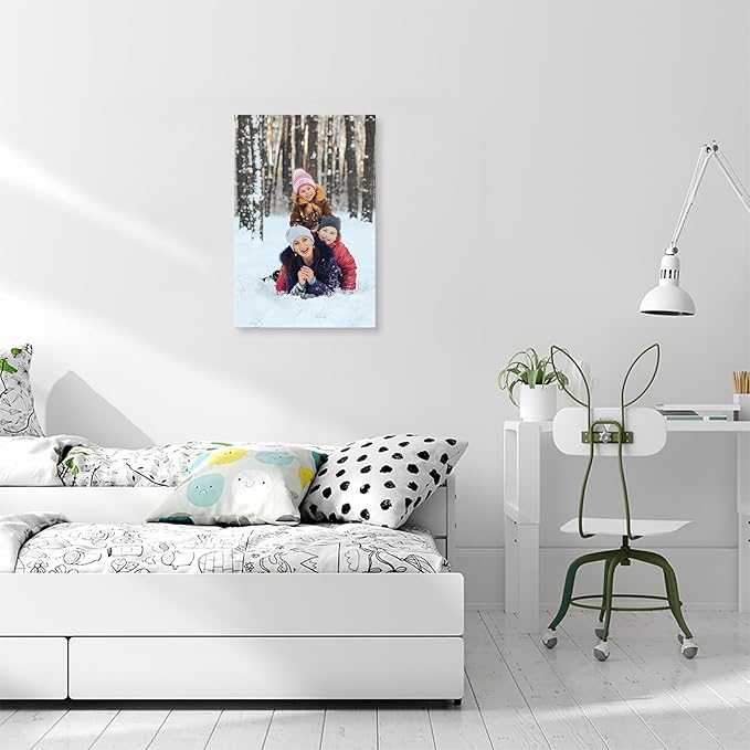 DBLAKI Personalized Custom Canvas Prints - Custom Framed Canvas Prints With Your Photos,Printed Photo To Canvas Wall Art Ideal for Home Decor Gifts Keepsakes 16" x24"