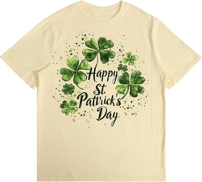 St. Patrick's Day Celebration Tee Beer Graphic Big and Tall Short Sleeve Cotton Festival Casual Gym Workout Tshirts