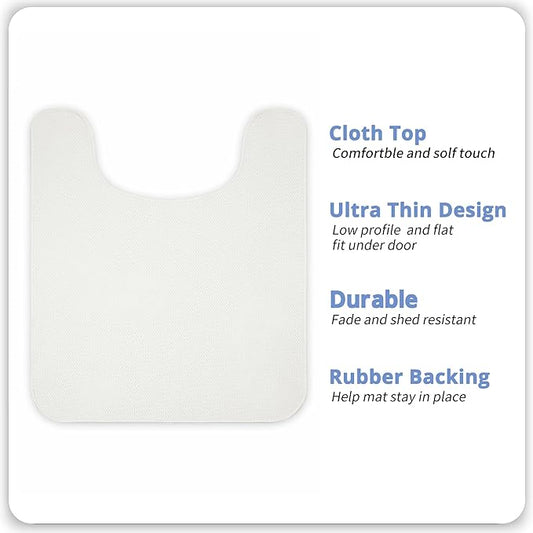 Toilet Rugs U Shaped Bathroom Rug,Machine Washable Non Slip Quick Dry Super Absorbent Ultra Thin Toilet Mats for Bathroom Toilet.Cream,1'8"x2'(20x24inch)
