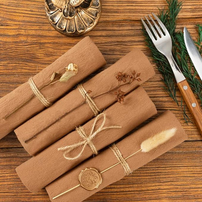 Socomi Cloth Napkins Caramel Fall Thanksgiving Washable Reusable Bulk Linen Cotton Napkins Set of 10 17"x17" for Wedding Party Bridal Baby Shower Birthday Dining Table Decorations