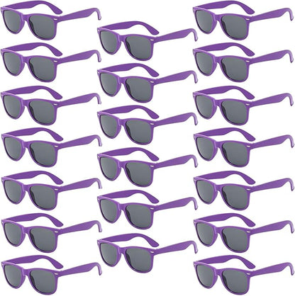 Pibupibu 10/20 Packs Adults Wholesale Neon Colors Square Retro Style Party Favors Sunglasses