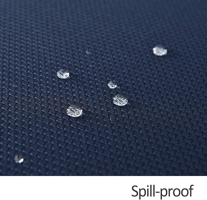 maxmill Round Textured Tablecloth Spill-Proof Wrinkle Free Soft Jacquard Table Cloth for Circular Table Cover, for Dining Room Buffet Banquet Parties Holiday Dinner, 70 Inch Navy Blue